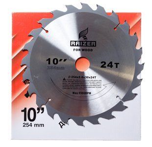 Диск пильний по дереву 254x30x24T RAIZER