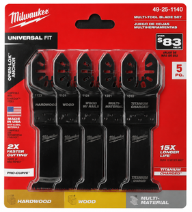 Набор полотен для мультитула Milwaukee 49-25-1140 (5 шт.)