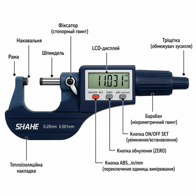 Електронний мікрометр SHAHE 75-100 мм