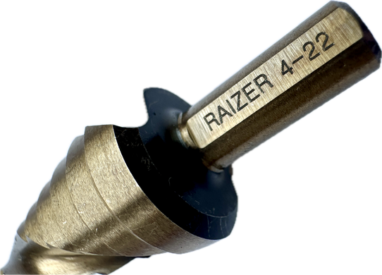 Сверло по металлу ступенчатое 4х22 мм RAIZER HSS-G
