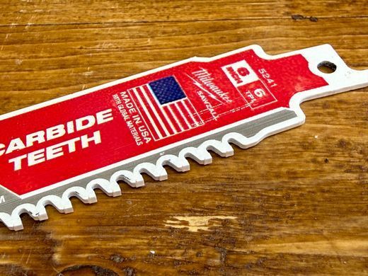 Полотно Milwaukee CARBIDE 15 см 6 tpi для шабельної пилки 5241