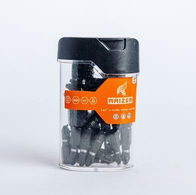 Насадки, біти для шуруповерта ph2 L-25mm RAIZER (20 шт.)